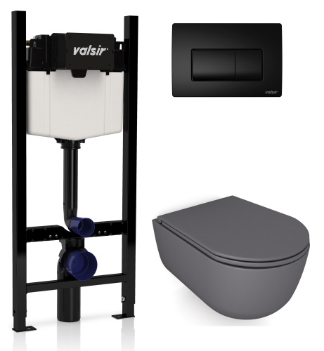 Комплект унитаза с инсталляцией VALSIR KIT VSBM 7334GM Slim
